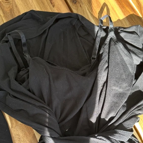 Old Navy Black Chemise and Robe Nursing and Postpartum Set - Picture 3 of 7
